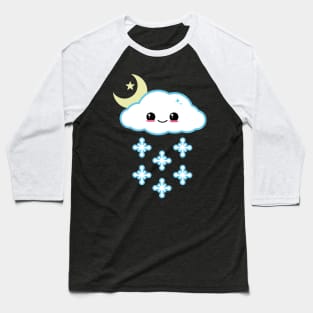 Kawaii Snow Cloud Baseball T-Shirt